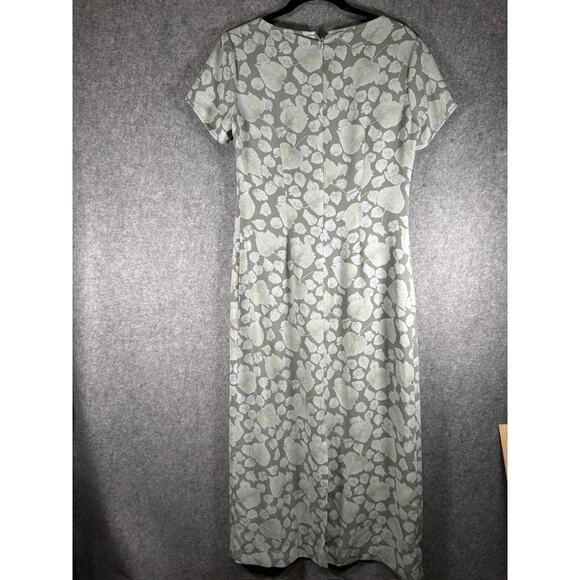 Liz Claiborne Dress Women Small Green Floral Dark Fairy Grunge Maxi Whimsigoth - Picture 6 of 7